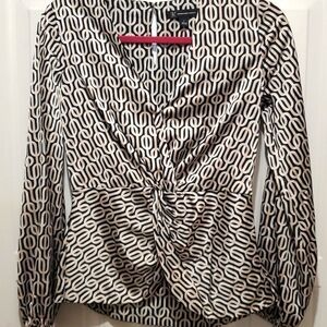INC blouse , geometric fabric pattern sized as a 2